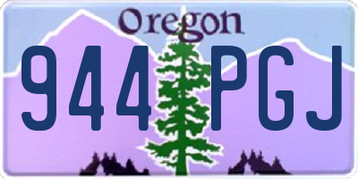 OR license plate 944PGJ