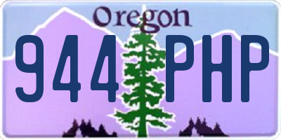 OR license plate 944PHP