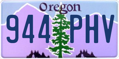 OR license plate 944PHV