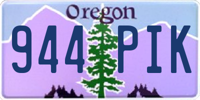 OR license plate 944PIK