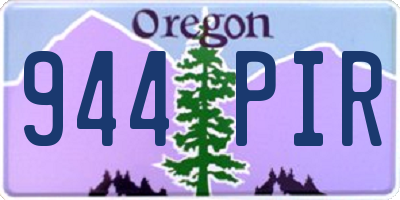OR license plate 944PIR