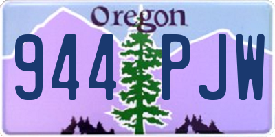 OR license plate 944PJW