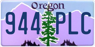OR license plate 944PLC