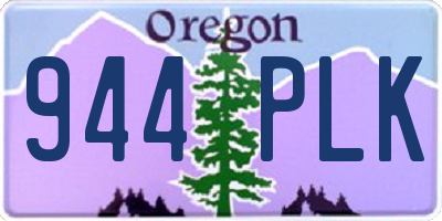 OR license plate 944PLK
