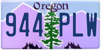 OR license plate 944PLW