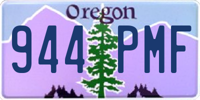 OR license plate 944PMF