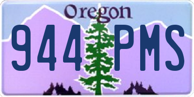 OR license plate 944PMS