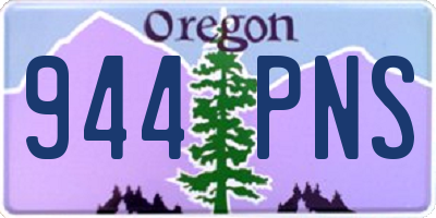 OR license plate 944PNS