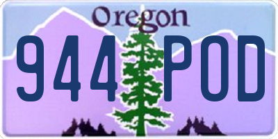 OR license plate 944POD
