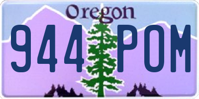OR license plate 944POM