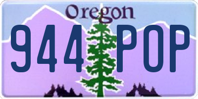OR license plate 944POP