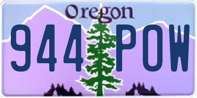 OR license plate 944POW