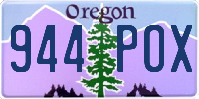 OR license plate 944POX