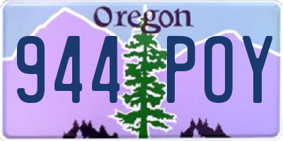 OR license plate 944POY