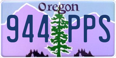 OR license plate 944PPS