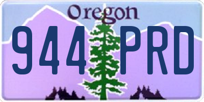 OR license plate 944PRD