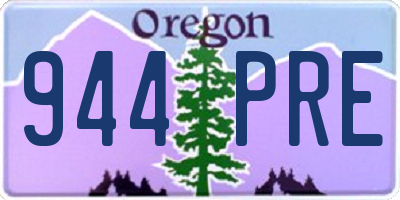 OR license plate 944PRE