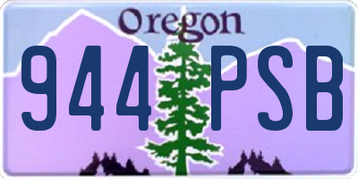 OR license plate 944PSB