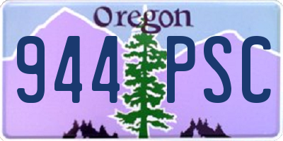 OR license plate 944PSC
