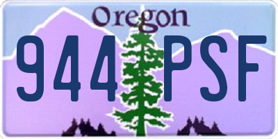 OR license plate 944PSF