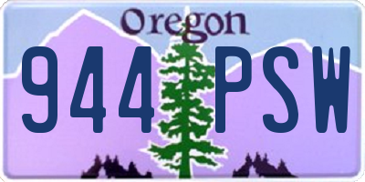 OR license plate 944PSW