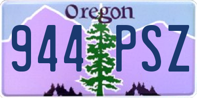 OR license plate 944PSZ