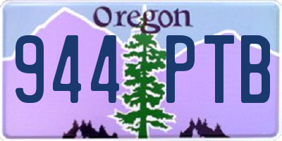 OR license plate 944PTB