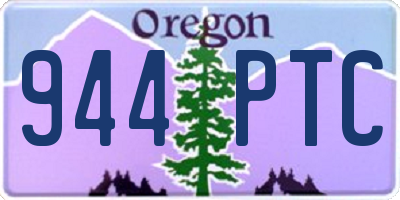 OR license plate 944PTC