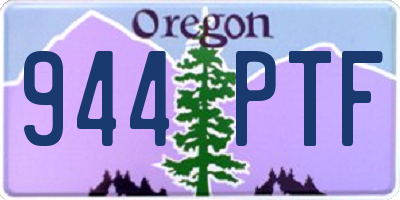OR license plate 944PTF