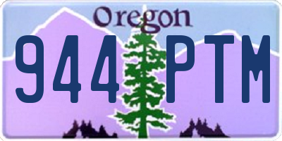 OR license plate 944PTM