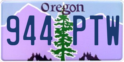 OR license plate 944PTW