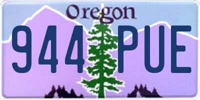 OR license plate 944PUE