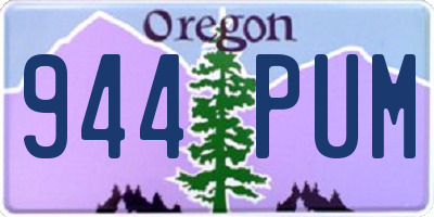 OR license plate 944PUM