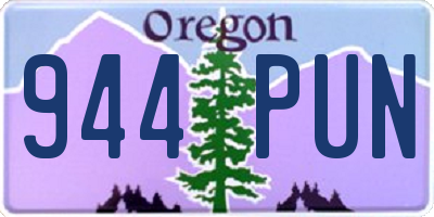OR license plate 944PUN