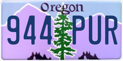 OR license plate 944PUR