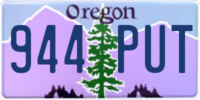 OR license plate 944PUT