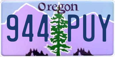 OR license plate 944PUY