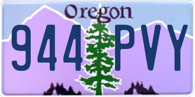 OR license plate 944PVY