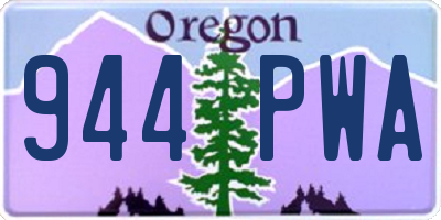 OR license plate 944PWA