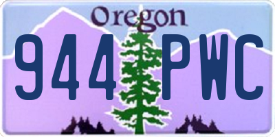 OR license plate 944PWC