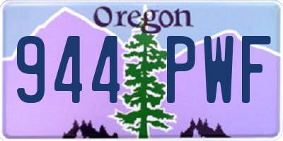 OR license plate 944PWF