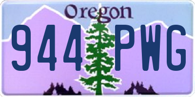 OR license plate 944PWG