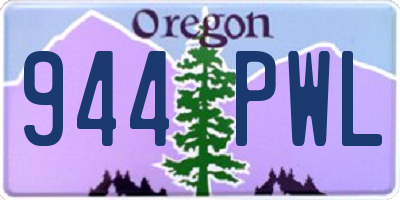 OR license plate 944PWL