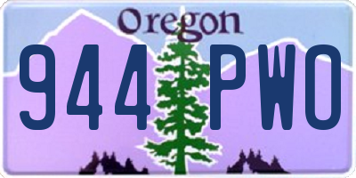 OR license plate 944PWO