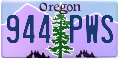 OR license plate 944PWS