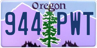 OR license plate 944PWT