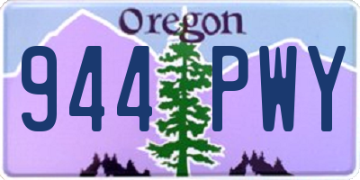 OR license plate 944PWY