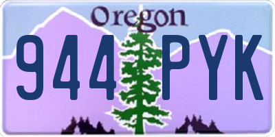 OR license plate 944PYK