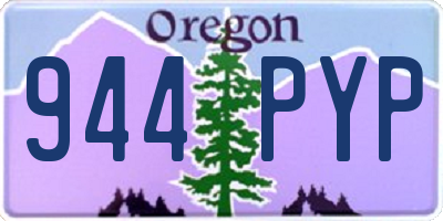OR license plate 944PYP