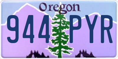 OR license plate 944PYR